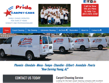 Tablet Screenshot of pridecarpetcare.net